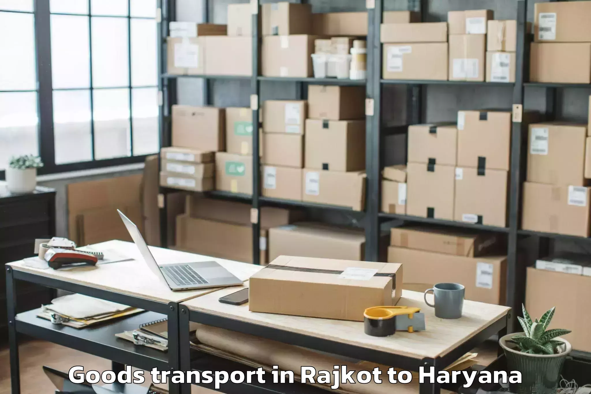 Hassle-Free Rajkot to Kishora Goods Transport